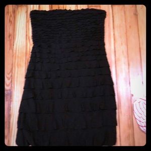 Black strapless dress